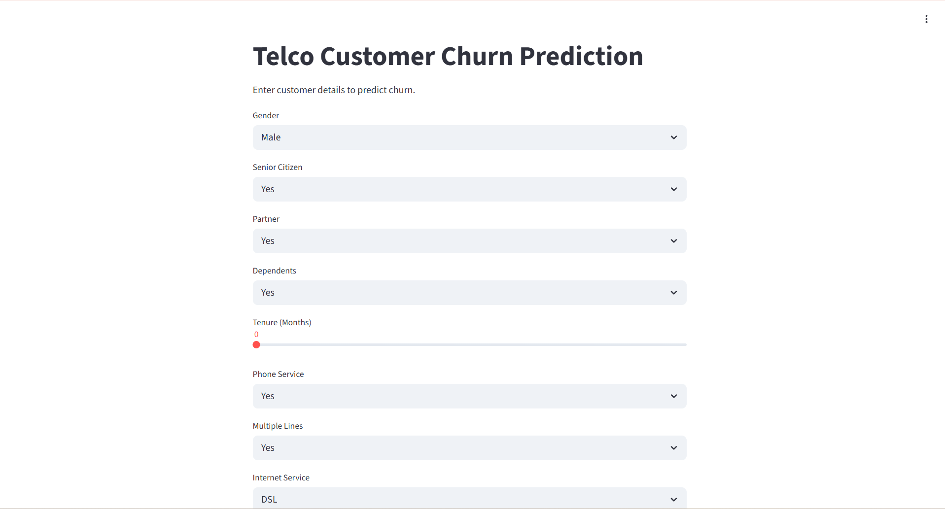 Telco Customer Churn Prediction using Streamlit